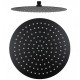 Round Matte Black 300mm Shower Head with Wall Mounted Shower Arm